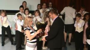 Mr Hill accepts award for MK Dance competition